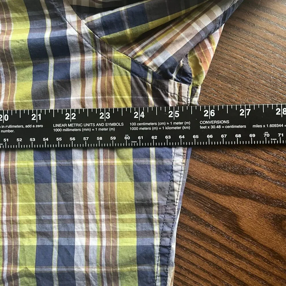 Banana Republic Men's XL Plaid Shirt Button-Down Long-Sleeve Slim-Fit